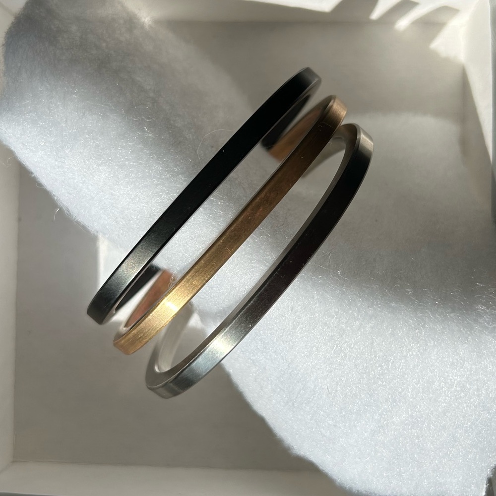 CRAIGHILL Radial Cuff Trio bracelet XL Brass, Black PVD & Solid Stainless Steel